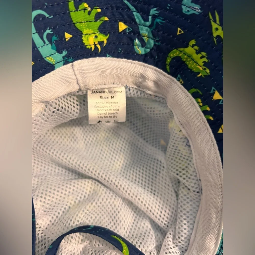 Kids Dinosaur Sun Hat - Blue and Green
